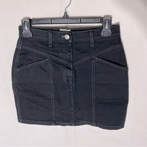 Aritzia Wilfred Free Black Denim Mini Skirt 2